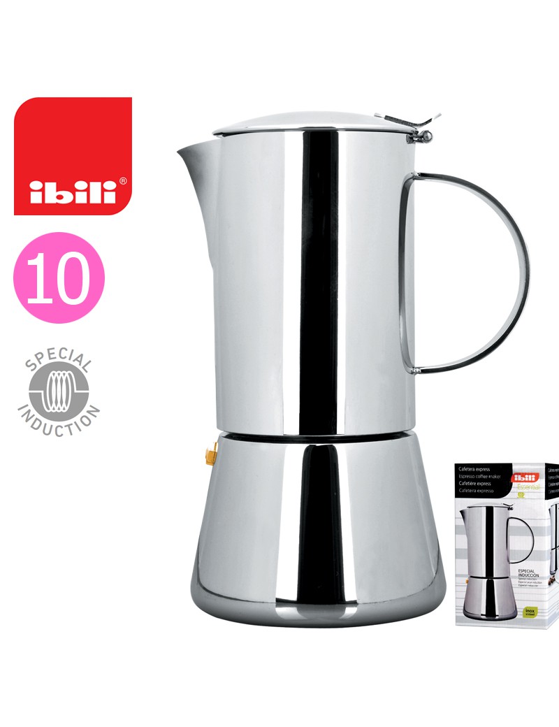 CAFETEIRA EXPRESSO IBILI 620310 ESSENTIAL 10CH INOX18/10 IND