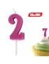 VELA ANIVERSARIO IBILI 786302 NUMERO 2 7CM