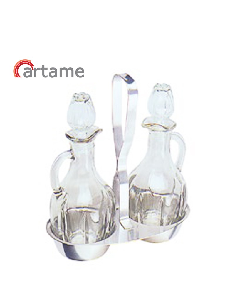 GALHETEIRO 28210 INOX C/2 FRASCOS VIDRO 0,15L