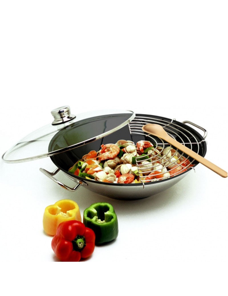WOK 36 CM C/ASAS E GRELHA 32856 ANTI ADERENTE ARTAME