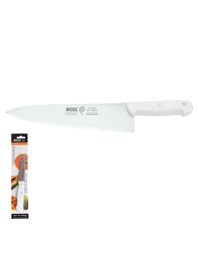 FACA PEIXE 792.2115.28 C/SERRILHA CABO POM BRANCO