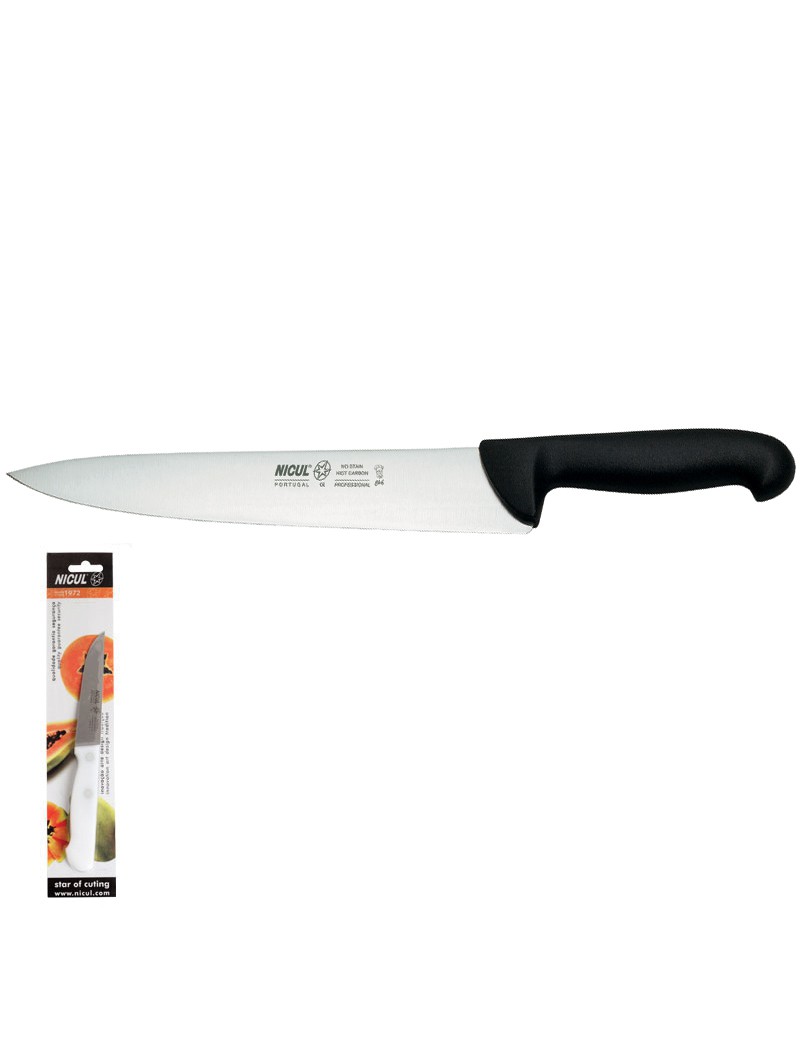 FACA COZINHEIRO 781.7200.25 C/PLST. PRETO NICUL