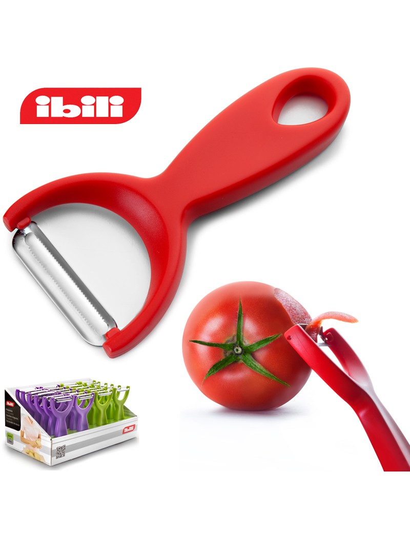 DESCASCADOR IBILI 794000 TOMATE 15X7CM VERMELHO PLST/INOX