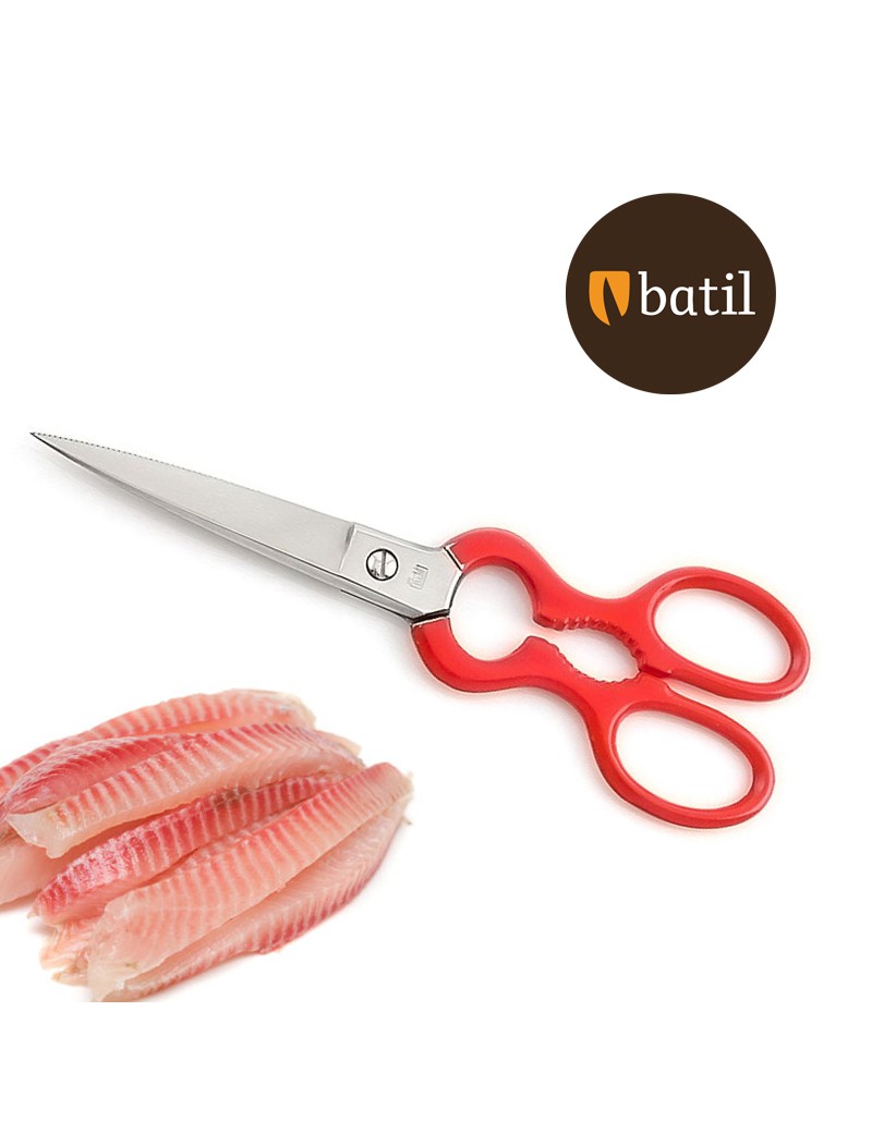 TESOURA 21P PEIXE 19,5CM PINTADA BATIL 11.045