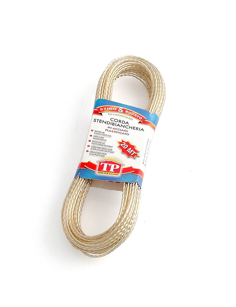 CORDA P/ROUPA AÇO PLASTIFICADO 405163 TP 20 M